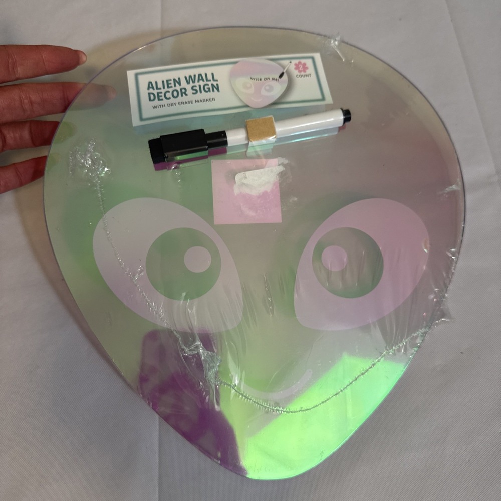 Alien Wall Decor sign with Dry Erase Pen And Hook For‎ Hanging On Wall Target